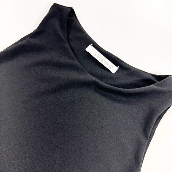 ReoRia black sleeveless racer back tank crop top L - Picture 3 of 7